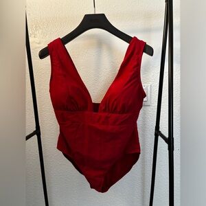 Deep V One Piece Swimsuit